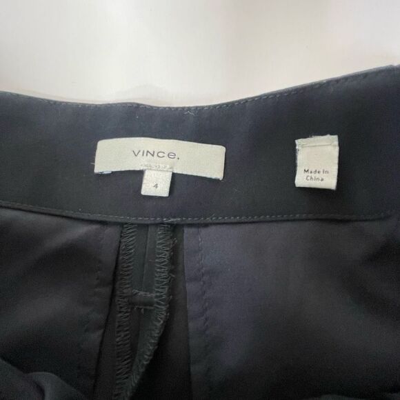 Vince Pleated Front Belted Shorts Black Size 4 - Picture 6 of 14